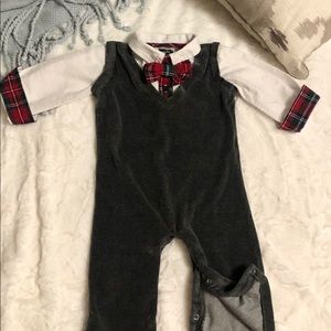 Mud Pie boys holiday one piece 9-12 months